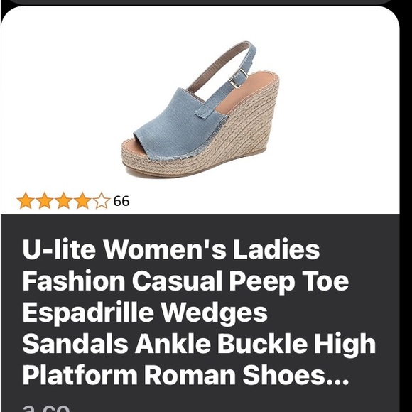 Ulite women’s size 40 peep toe wedge sandals - Picture 11 of 11